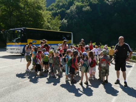 arrivée au parking d'Hydrelec